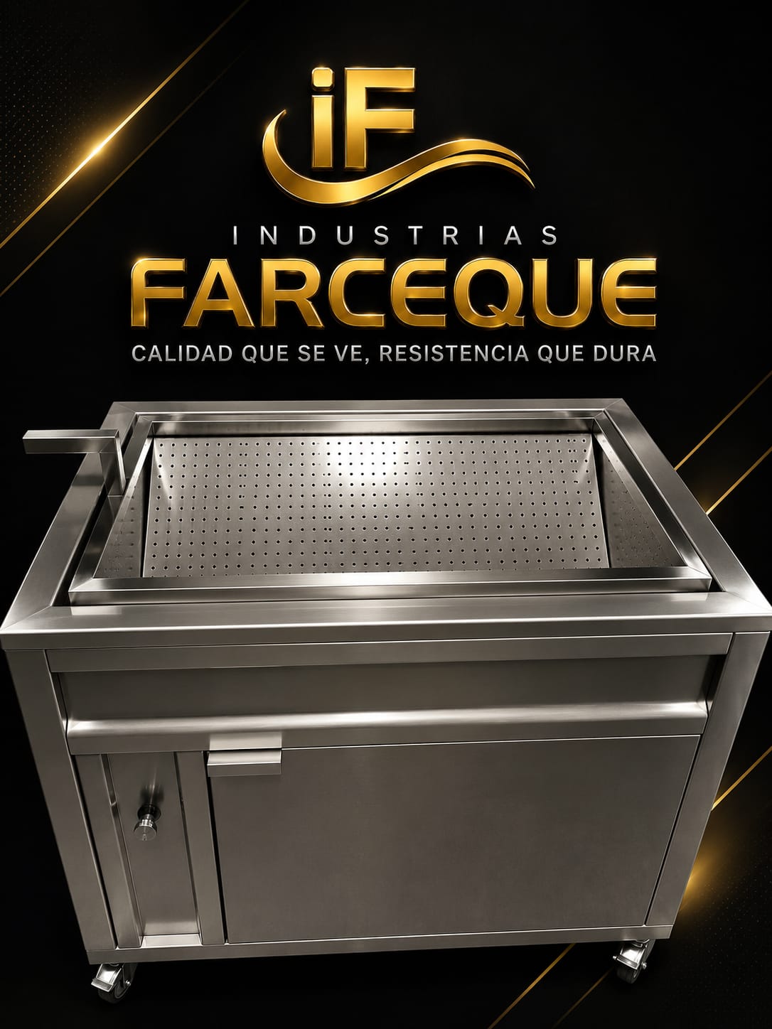 FREIDORA INDUSTRIAL DE ACERO INOXIDABLE CALIDAD 201 