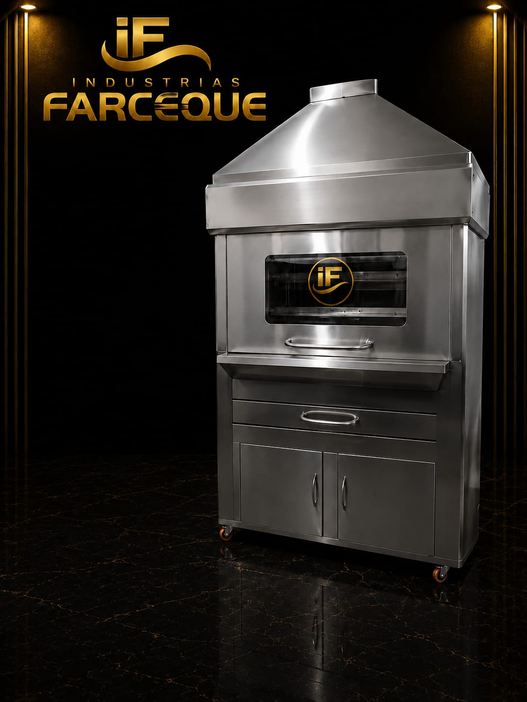HORNO DE 18 POLLOS EN ACERO INOXIDABLE calidad 304